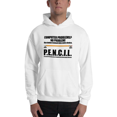 P.E.N.C.I.L. - Hooded Sweatshirt (black text)