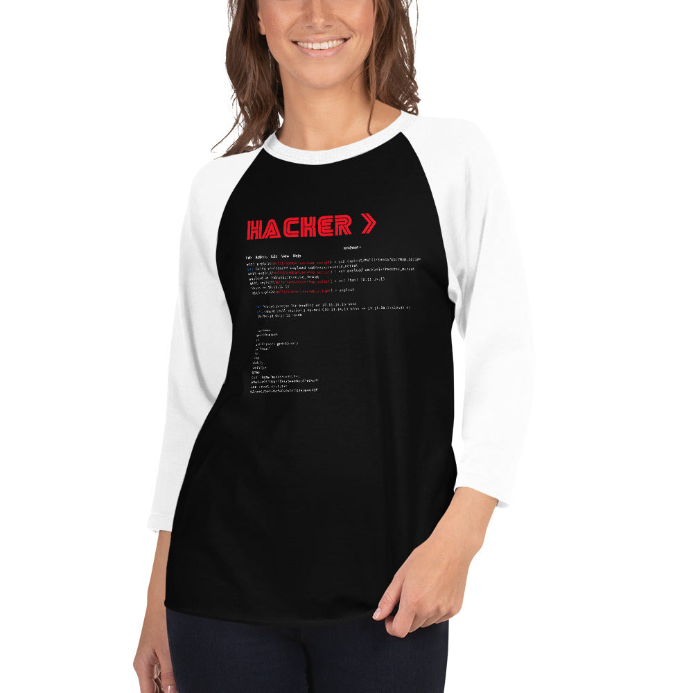 Hacker v3 - 3/4 sleeve raglan shirt