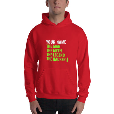 THE LEGEND  THE HACKER - Unisex Hoodie (green text)
