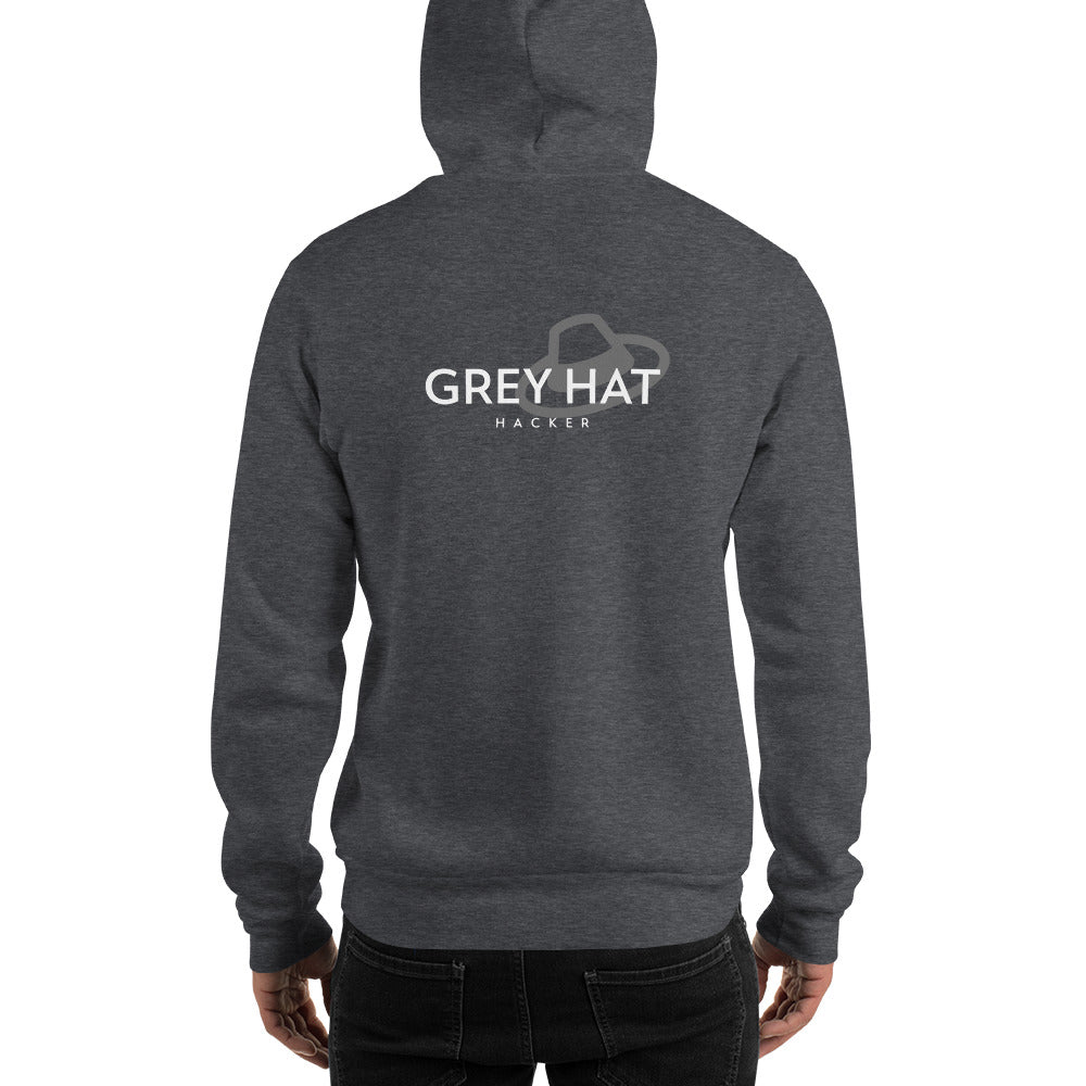 Grey Hat Hacker - Unisex Hoodie (back print)