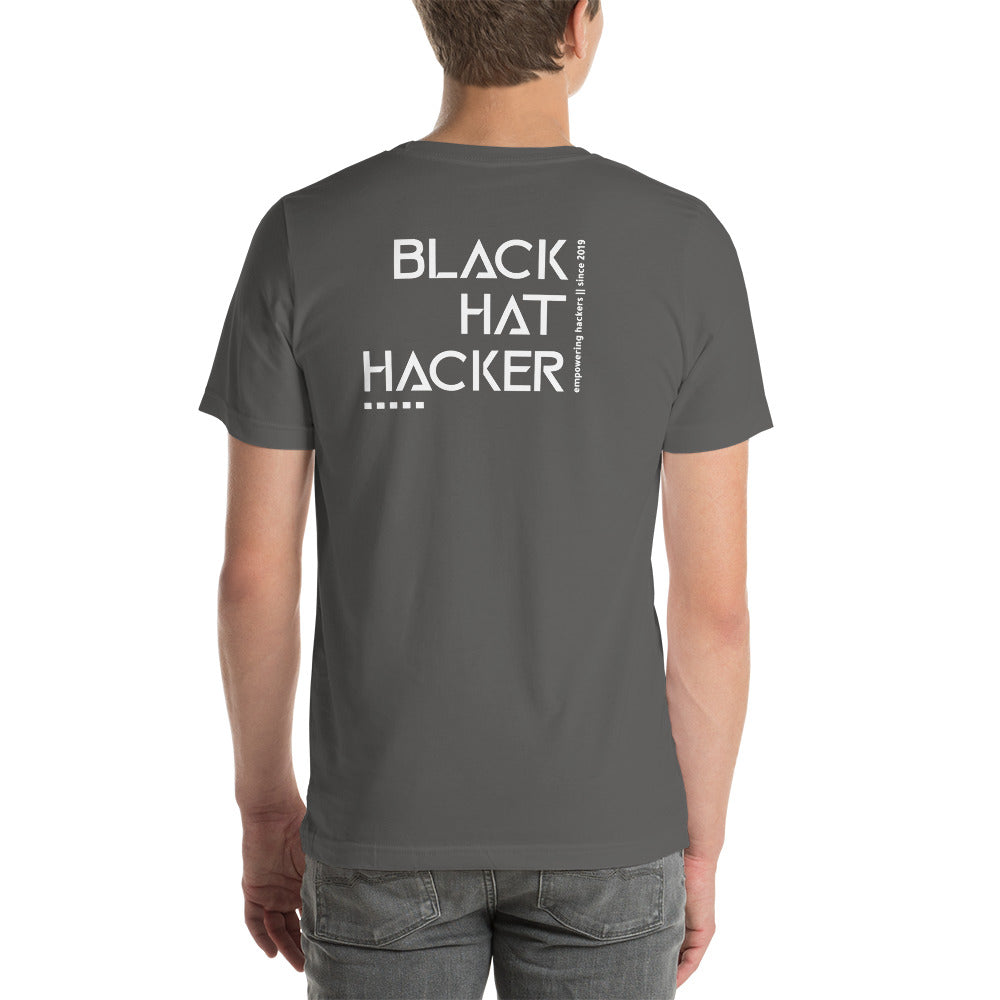 Black Hat Hacker v1 - Short-Sleeve Unisex T-Shirt (back print)