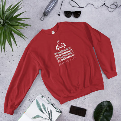 #hackathon - Unisex Sweatshirt (white text)