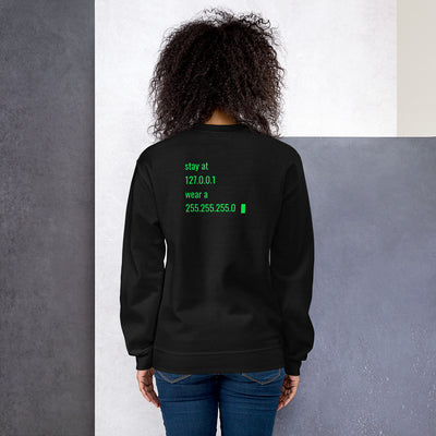 stay at at home, wear a mask v2 - Unisex Sweatshirt (with back design)