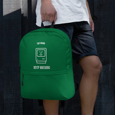 Keep hacking - Backpack (green)