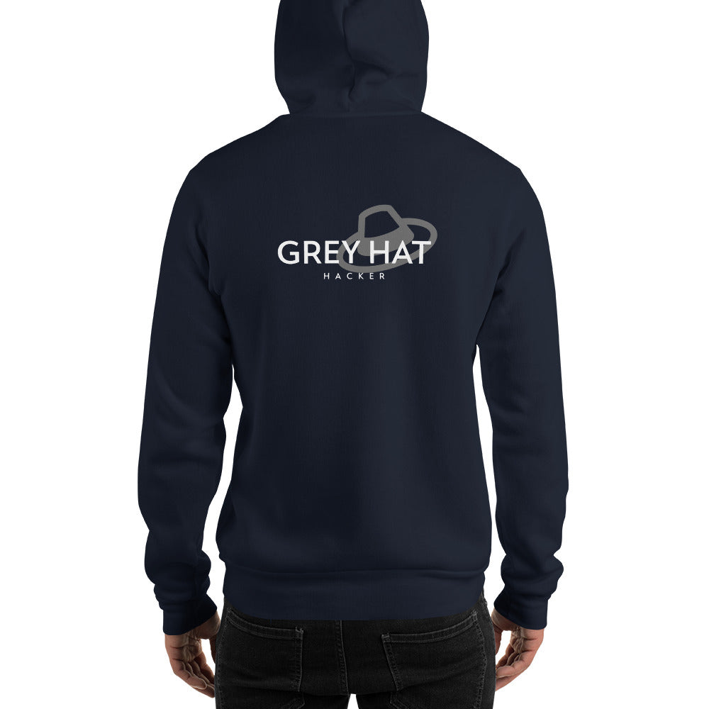 Grey Hat Hacker - Unisex Hoodie (back print)