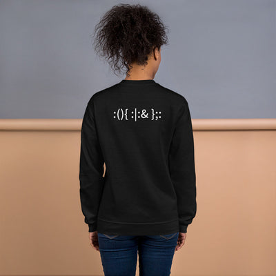 Linux Hackers - Bash Fork Bomb - Unisex Sweatshirt (with back design)