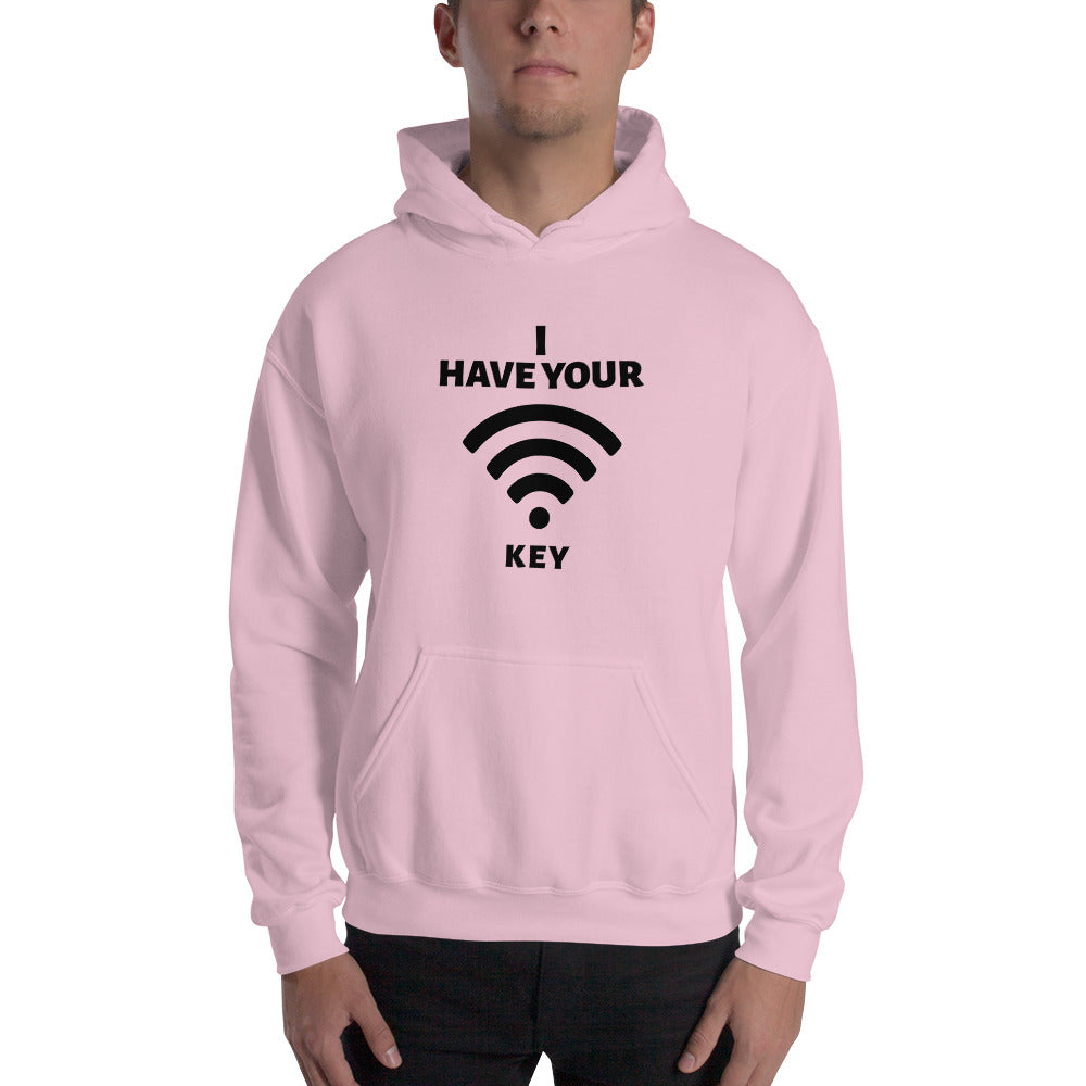 I have your wifi password - Unisex Hoodie (black text)