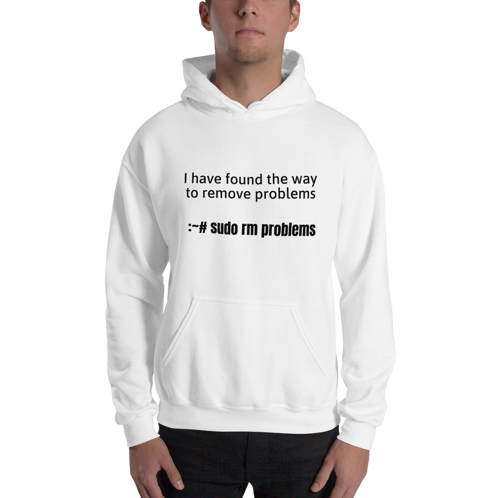 I have found the way to  remove problems - Hooded Sweatshirt (Black text)