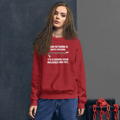Your network is quite secure - Unisex Sweatshirt (white text)