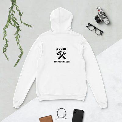 I void warranties - Unisex hoodie (black text)