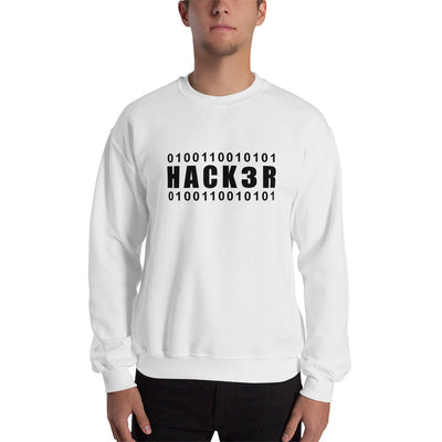 0100110010101 Hack3r - Sweatshirt (black text)