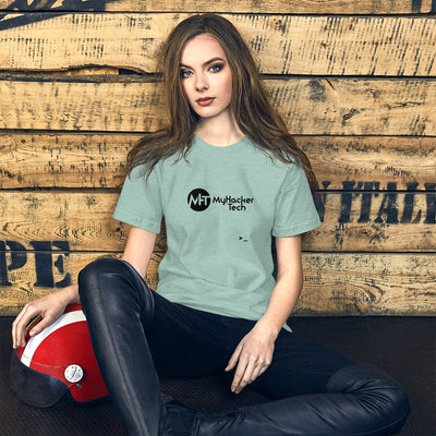 MyHackerTech - Short-Sleeve Unisex T-Shirt (black text)