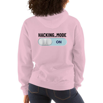 Hacking mode ON - Unisex Hoodie (black text)