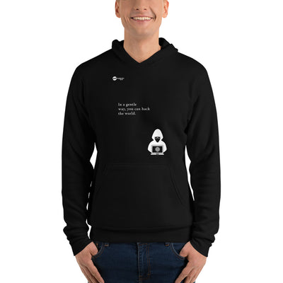 You can hack the world - Unisex hoodie (white text)