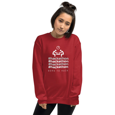 #hackathon - Unisex Sweatshirt (white text)