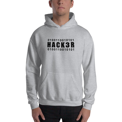 0100110010101  Hack3r - Hooded Sweatshirt (black text)