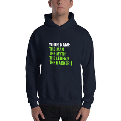 THE LEGEND  THE HACKER - Unisex Hoodie (green text)