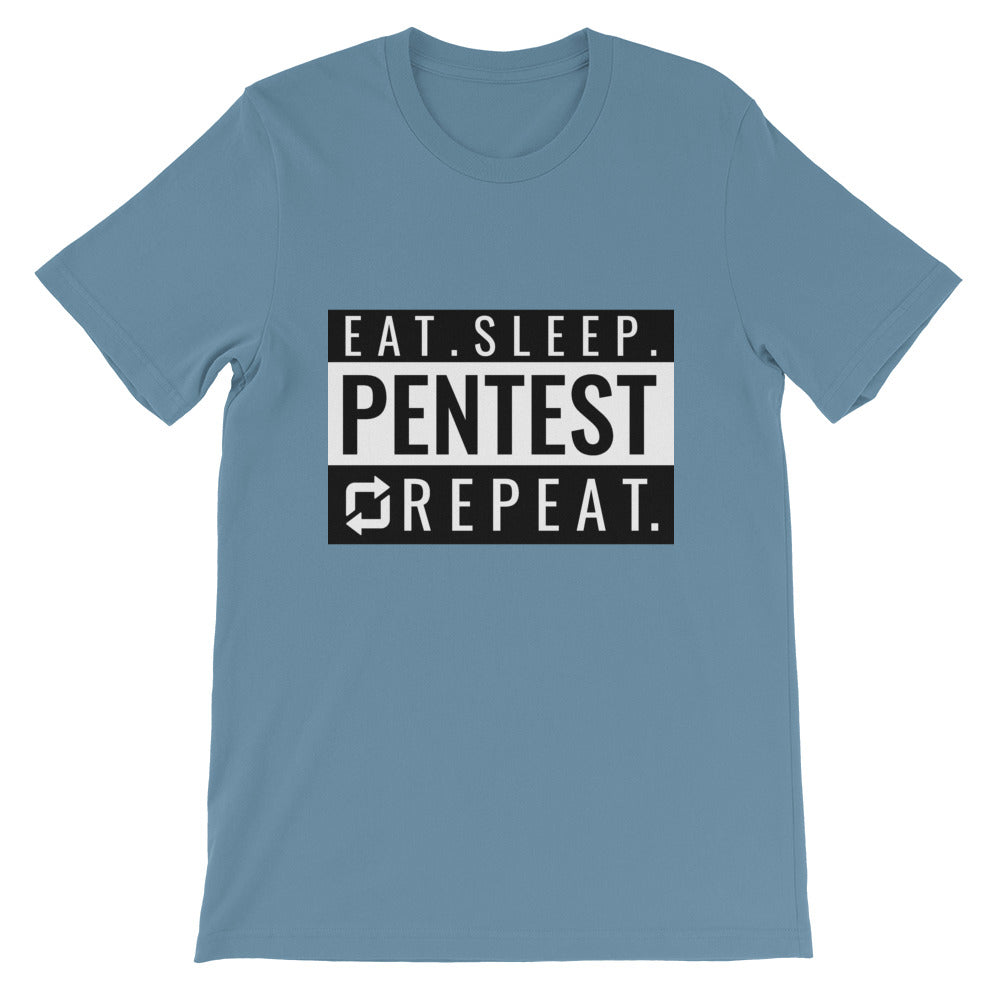 Eat sleep pentest repeat - Short-Sleeve Unisex T-Shirt (white)