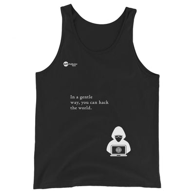 You can hack the world - Unisex  Tank Top (white text)