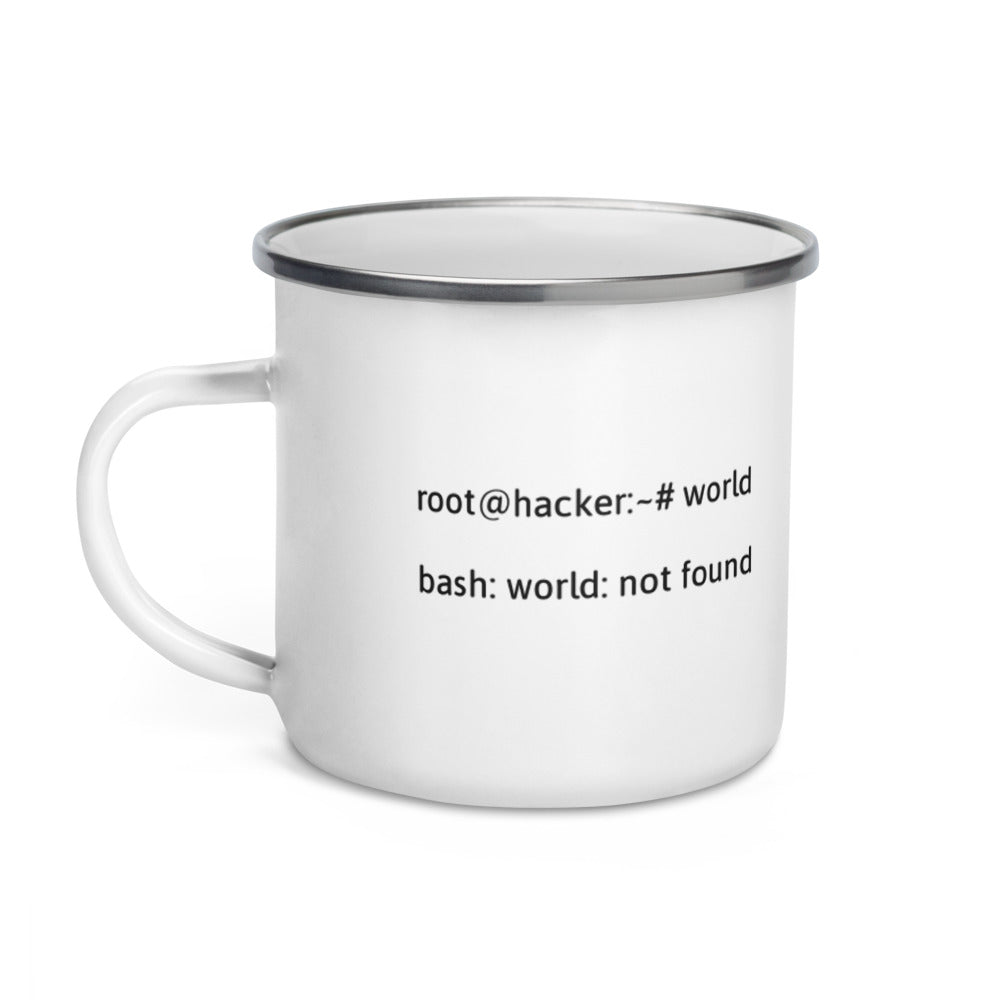 Linux Tweaks - world not found - Enamel Mug