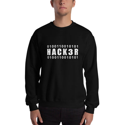0100110010101 Hack3r  - Sweatshirt (white text)
