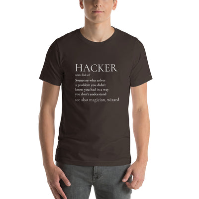 HACKER noun. [hak-er] - Short-Sleeve Unisex T-Shirt