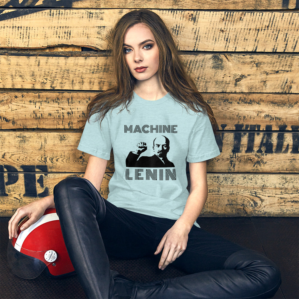 Machine Lenin - Short-Sleeve Unisex T-Shirt (black text)