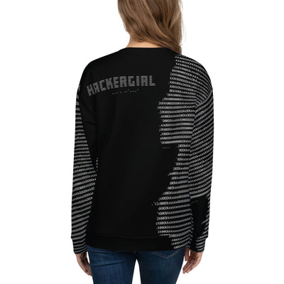 Hackergirl v1.4 ASCII - Unisex Sweatshirt