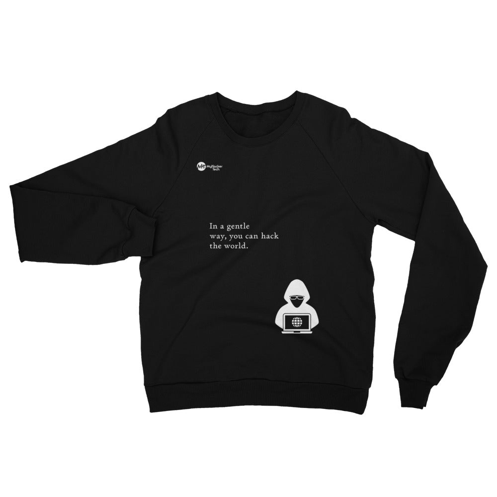 You can hack the world - Unisex California Fleece Raglan Sweatshirt