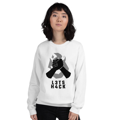 L3ts H4ck - Unisex Sweatshirt (black text)