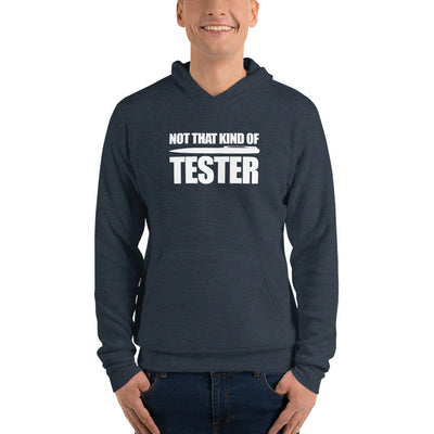 Not that kind of pen tester - Unisex hoodie (white text)