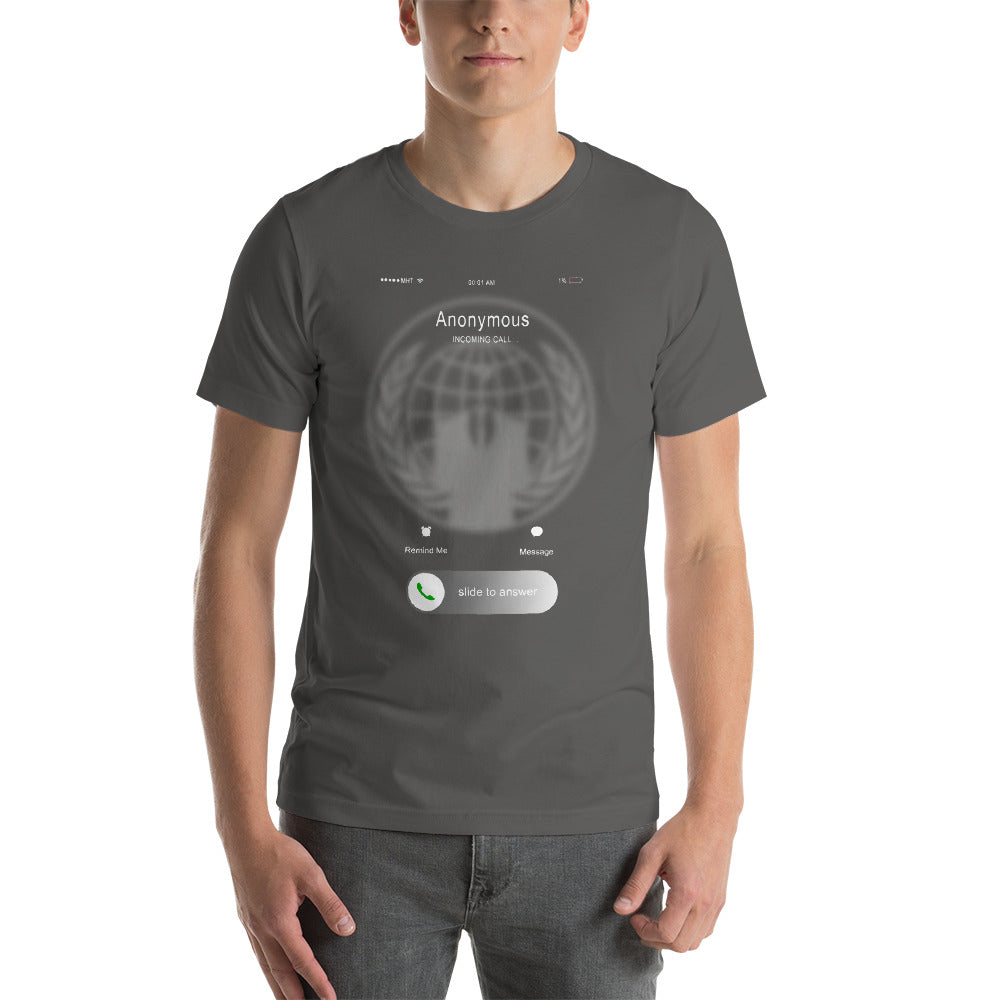 Anonymous incoming call - Short-Sleeve Unisex T-Shirt