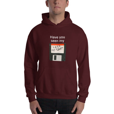 Have you seen my floppy disk  - Hooded Sweatshirt (white text)
