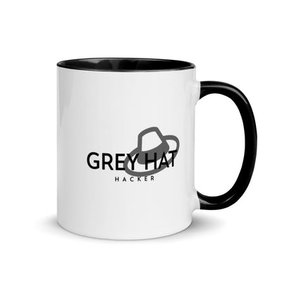 Grey Hat Hacker - Mug with Color Inside