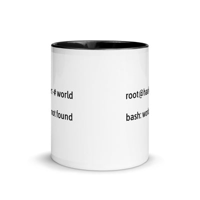 Linux Tweaks - world not found - Mug with Color Inside