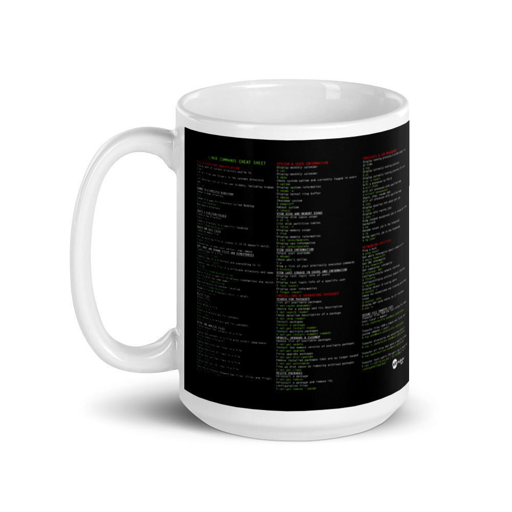 Linux Commands Cheat Sheet - Mug