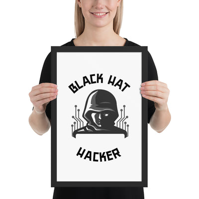 Black Hat Hacker - Framed poster
