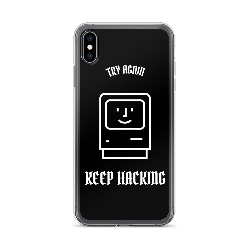 Keep hacking - iPhone Case (white text)