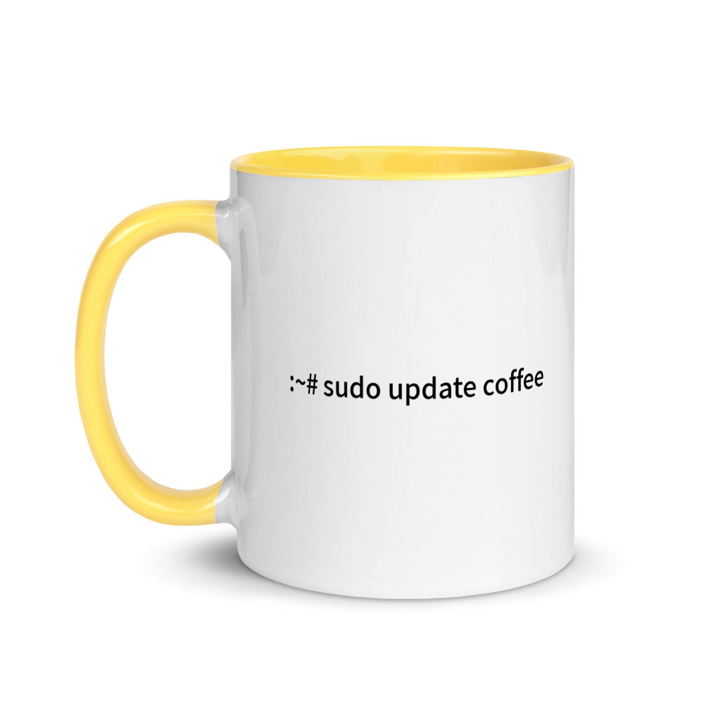 sudo update coffee - Mug with Color Inside