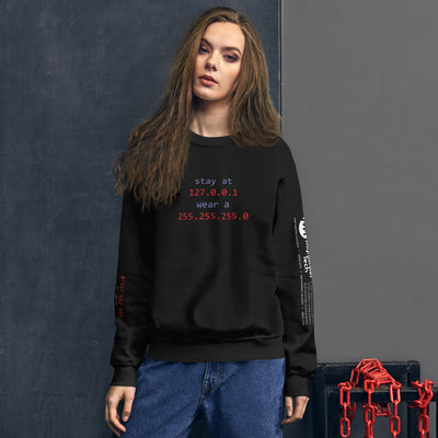 stay at at home, wear a mask v1 - Unisex Sweatshirt (with all side designs)