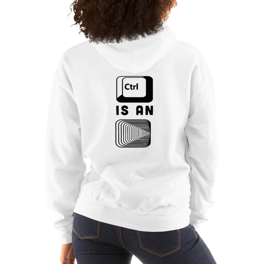 Control is an illusion - Unisex Hoodie (black text)