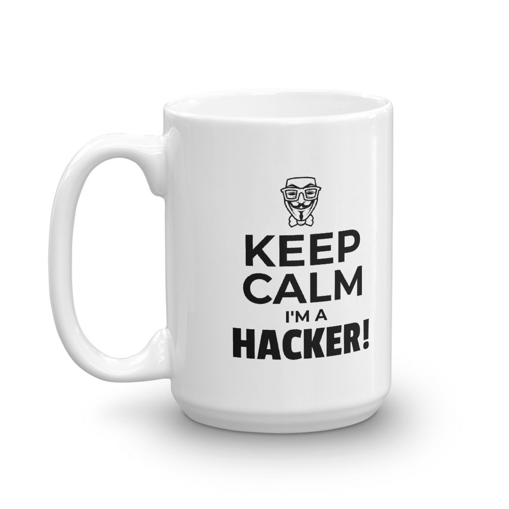Keep Calm I'm a hacker!  - Mug (black text)