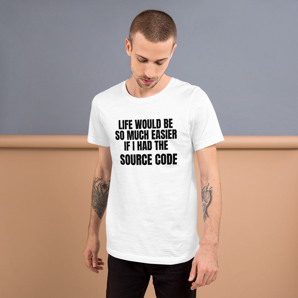 Source code - Short-Sleeve Unisex T-Shirt (black text)