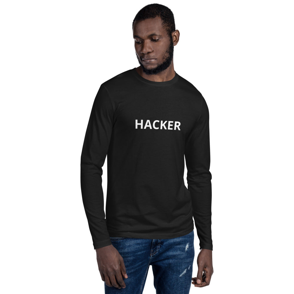 Hacker - Long Sleeve Fitted Crew