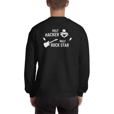 Half Hacker Half Rock Star - Unisex Sweatshirt (white text)