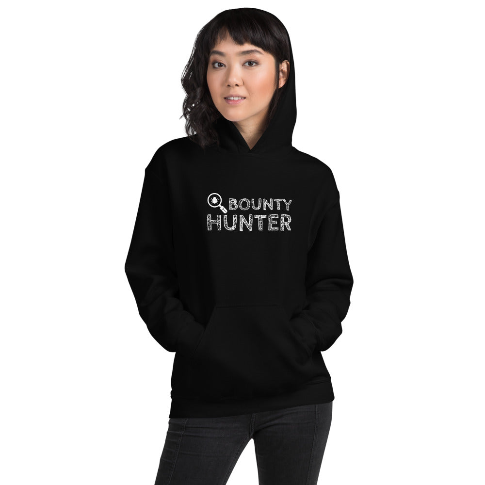 Bug bounty hunter - Hooded Sweatshirt (white text)