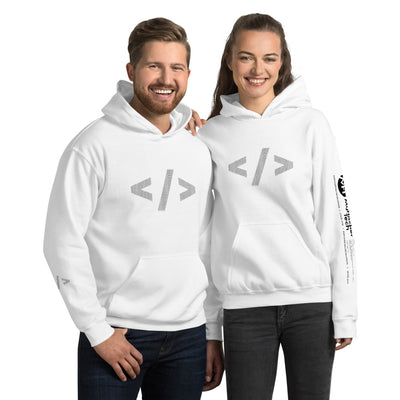 Culture of code in ASCII characters - Unisex Hoodie (black text)