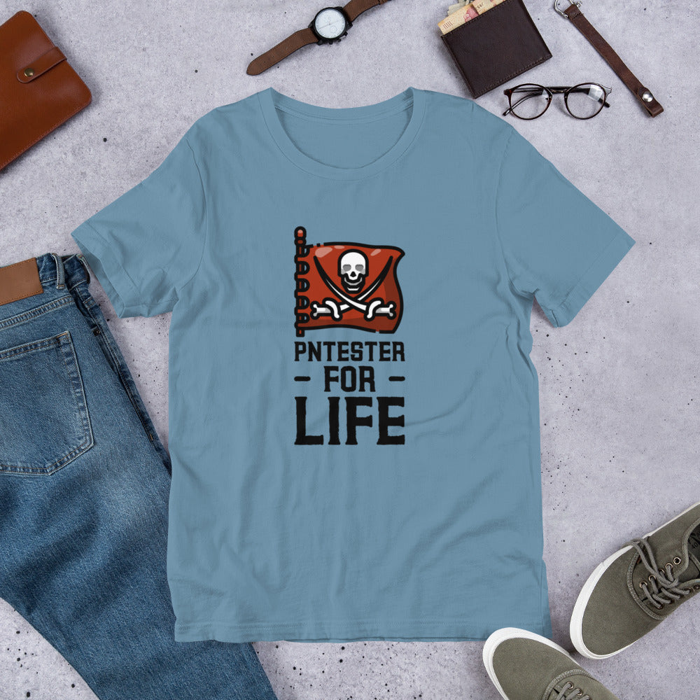 Pentester for life - Short-Sleeve Unisex T-Shirt (black text)