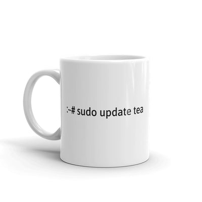 "sudo update tea" Hacker Mug (White)