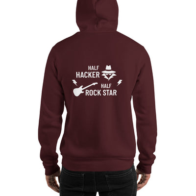 Half Hacker Half Rock Star - Unisex Hoodie (white text)